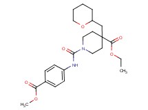 ethyl 1-({[4-(methoxycarbonyl)phenyl]amino}carbonyl)-4-(tetrahydro-2H-pyran-2-ylmethyl)-4-piperidinecarboxylate