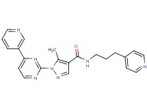 5-methyl-N-[3-(4-pyridinyl)propyl]-1-[4-(3-pyridinyl)-2-pyrimidinyl]-1H-pyrazole-4-carboxamide