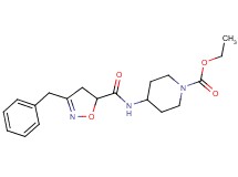 ethyl 4-{[(3-benzyl-4,5-dihydro-5-isoxazolyl)carbonyl]amino}-1-piperidinecarboxylate