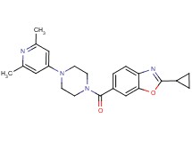 2-cyclopropyl-6-{[4-(2,6-dimethyl-4-pyridinyl)-1-piperazinyl]carbonyl}-1,3-benzoxazole