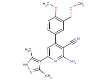 2-amino-6-(3,5-dimethyl-1H-pyrazol-4-yl)-4-[4-methoxy-3-(methoxymethyl)phenyl]nicotinonitrile