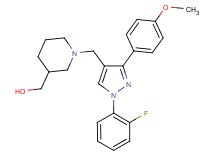 (1-{[1-(2-fluorophenyl)-3-(4-methoxyphenyl)-1H-pyrazol-4-yl]methyl}-3-piperidinyl)methanol