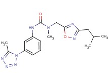 N-[(3-isobutyl-1,2,4-oxadiazol-5-yl)methyl]-N-methyl-N'-[3-(5-methyl-1H-tetrazol-1-yl)phenyl]urea