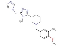 3-[5-(1H-imidazol-1-ylmethyl)-4-methyl-4H-1,2,4-triazol-3-yl]-1-(4-methoxy-3-methylbenzyl)piperidine