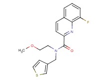 8-fluoro-N-(2-methoxyethyl)-N-(3-thienylmethyl)quinoline-2-carboxamide