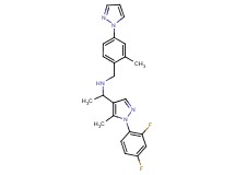 1-[1-(2,4-difluorophenyl)-5-methyl-1H-pyrazol-4-yl]-N-[2-methyl-4-(1H-pyrazol-1-yl)benzyl]ethanamine