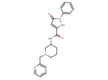 5-oxo-1-phenyl-N-[1-(2-pyridinylmethyl)-3-piperidinyl]-2,5-dihydro-1H-pyrazole-3-carboxamide