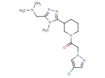 1-(5-{1-[(4-chloro-1H-pyrazol-1-yl)acetyl]piperidin-3-yl}-4-methyl-4H-1,2,4-triazol-3-yl)-N,N-dimethylmethanamine