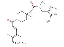 6-[(2E)-3-(2,5-difluorophenyl)-2-propenoyl]-N-methyl-N-[(4-methyl-1,2,5-oxadiazol-3-yl)methyl]-6-azaspiro[2.5]octane-1-carboxamide