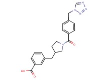 3-({1-[4-(1H-tetrazol-1-ylmethyl)benzoyl]pyrrolidin-3-yl}methyl)benzoic acid