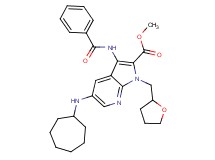 methyl 3-(benzoylamino)-5-(cycloheptylamino)-1-(tetrahydro-2-furanylmethyl)-1H-pyrrolo[2,3-b]pyridine-2-carboxylate