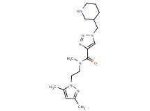 N-[2-(3,5-dimethyl-1H-pyrazol-1-yl)ethyl]-N-methyl-1-(piperidin-3-ylmethyl)-1H-1,2,3-triazole-4-carboxamide
