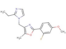 4-[(2-ethyl-1H-imidazol-1-yl)methyl]-2-(2-fluoro-4-methoxyphenyl)-5-methyl-1,3-oxazole
