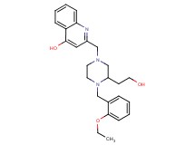 2-{[4-(2-ethoxybenzyl)-3-(2-hydroxyethyl)-1-piperazinyl]methyl}-4-quinolinol