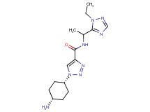 1-(cis-4-aminocyclohexyl)-N-[1-(1-ethyl-1H-1,2,4-triazol-5-yl)ethyl]-1H-1,2,3-triazole-4-carboxamide