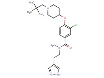 3-chloro-4-{[1-(2,2-dimethylpropyl)-4-piperidinyl]oxy}-N-methyl-N-[2-(1H-pyrazol-4-yl)ethyl]benzamide