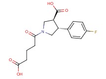 (3S*,4R*)-1-(4-carboxybutanoyl)-4-(4-fluorophenyl)pyrrolidine-3-carboxylic acid