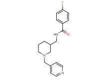 4-fluoro-N-{[1-(4-pyridinylmethyl)-3-piperidinyl]methyl}benzamide