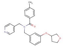 4-methyl-N-(4-pyridinylmethyl)-N-[3-(tetrahydro-3-furanyloxy)benzyl]benzamide