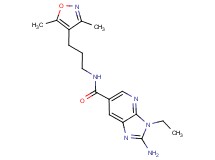 2-amino-N-[3-(3,5-dimethylisoxazol-4-yl)propyl]-3-ethyl-3H-imidazo[4,5-b]pyridine-6-carboxamide