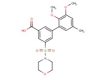 2',3'-dimethoxy-5'-methyl-5-(morpholin-4-ylsulfonyl)biphenyl-3-carboxylic acid