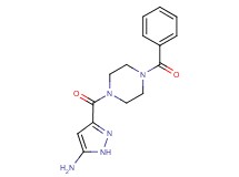 3-[(4-benzoylpiperazin-1-yl)carbonyl]-1H-pyrazol-5-amine