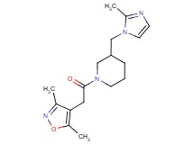 1-[(3,5-dimethyl-4-isoxazolyl)acetyl]-3-[(2-methyl-1H-imidazol-1-yl)methyl]piperidine