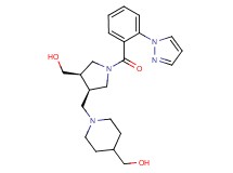 {(3R*,4R*)-4-{[4-(hydroxymethyl)piperidin-1-yl]methyl}-1-[2-(1H-pyrazol-1-yl)benzoyl]pyrrolidin-3-yl}methanol