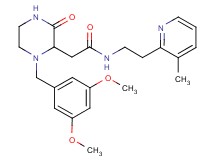2-[1-(3,5-dimethoxybenzyl)-3-oxo-2-piperazinyl]-N-[2-(3-methyl-2-pyridinyl)ethyl]acetamide