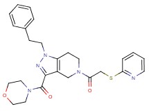3-(4-morpholinylcarbonyl)-1-(2-phenylethyl)-5-[(2-pyridinylthio)acetyl]-4,5,6,7-tetrahydro-1H-pyrazolo[4,3-c]pyridine