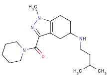 1-methyl-N-(3-methylbutyl)-3-(1-piperidinylcarbonyl)-4,5,6,7-tetrahydro-1H-indazol-5-amine