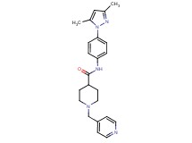 N-[4-(3,5-dimethyl-1H-pyrazol-1-yl)phenyl]-1-(4-pyridinylmethyl)-4-piperidinecarboxamide