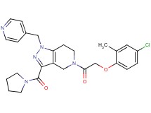 5-[(4-chloro-2-methylphenoxy)acetyl]-1-(4-pyridinylmethyl)-3-(1-pyrrolidinylcarbonyl)-4,5,6,7-tetrahydro-1H-pyrazolo[4,3-c]pyridine