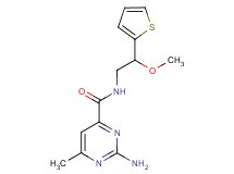 2-amino-N-[2-methoxy-2-(2-thienyl)ethyl]-6-methylpyrimidine-4-carboxamide