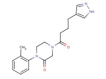 1-(2-methylphenyl)-4-[4-(1H-pyrazol-4-yl)butanoyl]-2-piperazinone