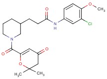 N-(3-chloro-4-methoxyphenyl)-3-{1-[(2,2-dimethyl-4-oxo-3,4-dihydro-2H-pyran-6-yl)carbonyl]-3-piperidinyl}propanamide