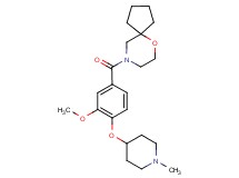 9-{3-methoxy-4-[(1-methylpiperidin-4-yl)oxy]benzoyl}-6-oxa-9-azaspiro[4.5]decane