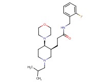 N-(2-fluorobenzyl)-3-[(3S*,4R*)-1-isobutyl-4-(4-morpholinyl)-3-piperidinyl]propanamide