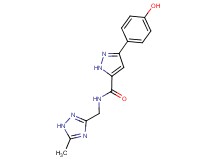 3-(4-hydroxyphenyl)-N-[(5-methyl-1H-1,2,4-triazol-3-yl)methyl]-1H-pyrazole-5-carboxamide
