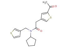 2-(5-acetyl-3-thienyl)-N-cyclopentyl-N-(3-thienylmethyl)acetamide