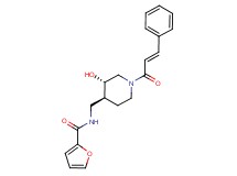 N-({(3S*,4S*)-3-hydroxy-1-[(2E)-3-phenylprop-2-enoyl]piperidin-4-yl}methyl)-2-furamide