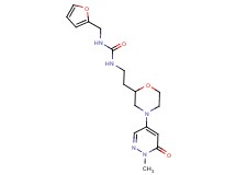 N-(2-furylmethyl)-N'-{2-[4-(1-methyl-6-oxo-1,6-dihydropyridazin-4-yl)morpholin-2-yl]ethyl}urea