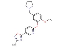 2-[2-methoxy-5-(pyrrolidin-1-ylmethyl)phenoxy]-5-(3-methyl-1,2,4-oxadiazol-5-yl)pyridine