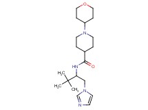 N-[1-(1H-imidazol-1-ylmethyl)-2,2-dimethylpropyl]-1-(tetrahydro-2H-pyran-4-yl)piperidine-4-carboxamide