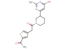 1-(4-{2-[3-(6-hydroxy-2-methyl-4-pyrimidinyl)-1-piperidinyl]-2-oxoethyl}-2-thienyl)ethanone