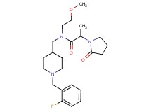 N-{[1-(2-fluorobenzyl)-4-piperidinyl]methyl}-N-(2-methoxyethyl)-2-(2-oxo-1-pyrrolidinyl)propanamide