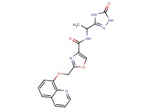 N-[1-(5-oxo-4,5-dihydro-1H-1,2,4-triazol-3-yl)ethyl]-2-[(quinolin-8-yloxy)methyl]-1,3-oxazole-4-carboxamide