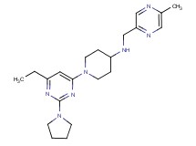 1-(6-ethyl-2-pyrrolidin-1-ylpyrimidin-4-yl)-N-[(5-methylpyrazin-2-yl)methyl]piperidin-4-amine