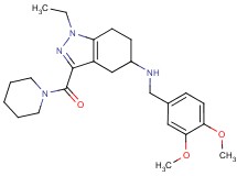 N-(3,4-dimethoxybenzyl)-1-ethyl-3-(1-piperidinylcarbonyl)-4,5,6,7-tetrahydro-1H-indazol-5-amine