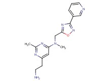 6-(2-aminoethyl)-N,2-dimethyl-N-[(3-pyridin-3-yl-1,2,4-oxadiazol-5-yl)methyl]pyrimidin-4-amine